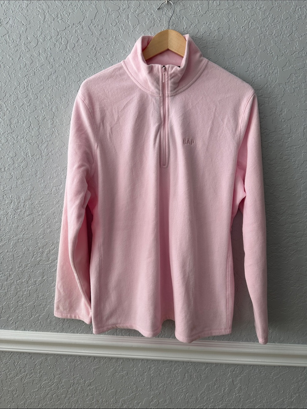 Women's Pink Half-Zip Fleece Pullover